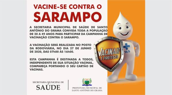 CAMPANHA DE VACINA&Ccedil;&Atilde;O CONTRA O SARAMPO